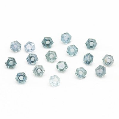3.5mm Hexagonal Cut Montana Sapphires