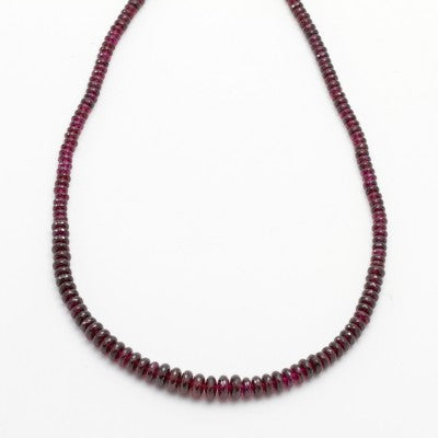 Grape Garnet® Graduated Rondelle Bead Strand