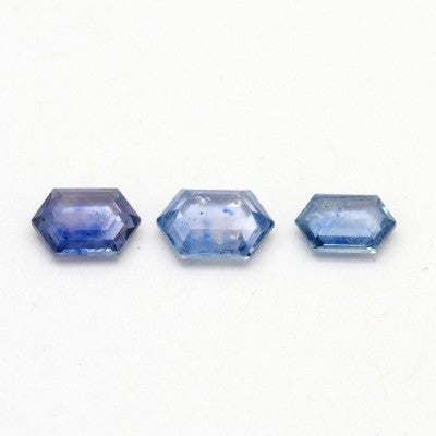 Free Size Montana Sapphire Hexagonal Tablets