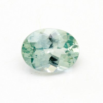 8.2x6.2mm Oval Natural Celery Green Montana Sapphire