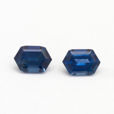Fine Blue Malawi Sapphire Hexagonal Cuts