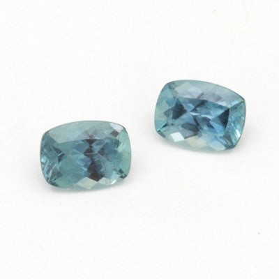 8x6mm Antique Cushion Cut Teal Malawi Sapphire