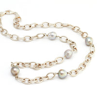 9-10mm Baroque Cortez Pearl® Necklace on a Sterling Silver Cable Chain