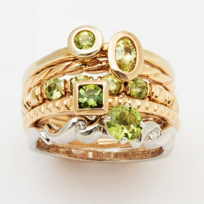 Stacking rings with stones sales